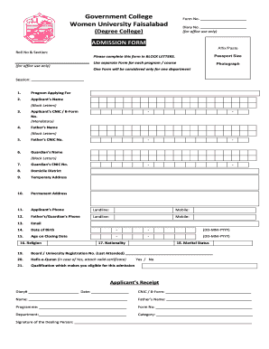 Degree Form