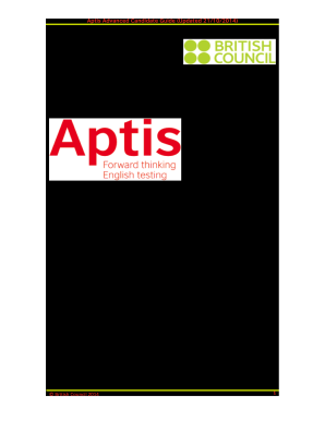 Aptis for Teachers Sample Test PDF  Form