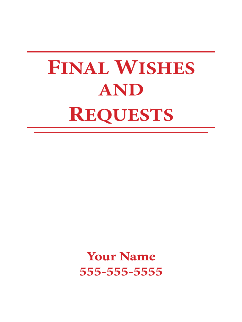FINAL WISHES and REQUESTS Final Expense Champions  Form