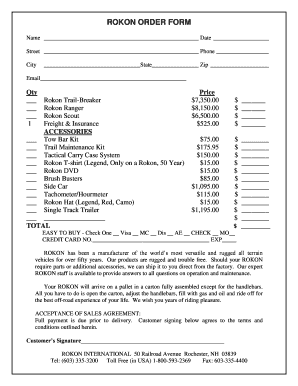 BROKONb ORDER FORM