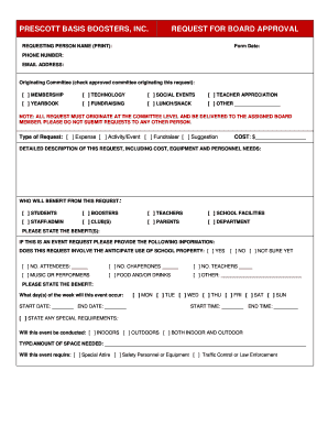 Board Approval Template  Form