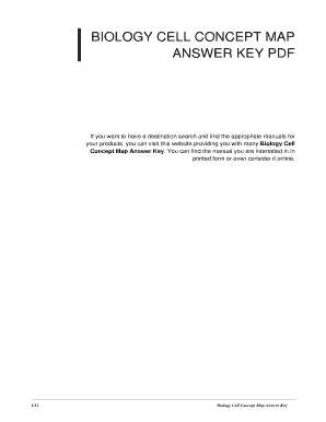 Cell Reproduction Concept Map Answer Key PDF  Form