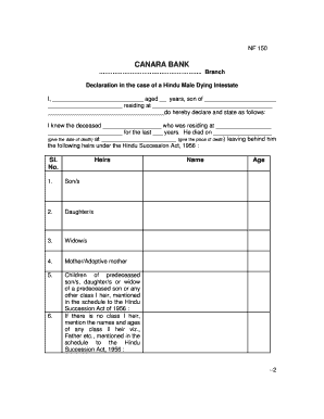 Nf 589 Canara Bank  Form