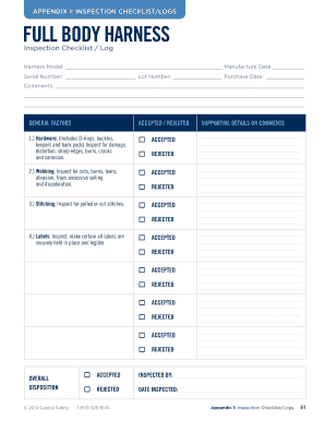 Dbi Sala Inspection Forms