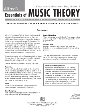Alfred Music Theory Book 3 PDF  Form