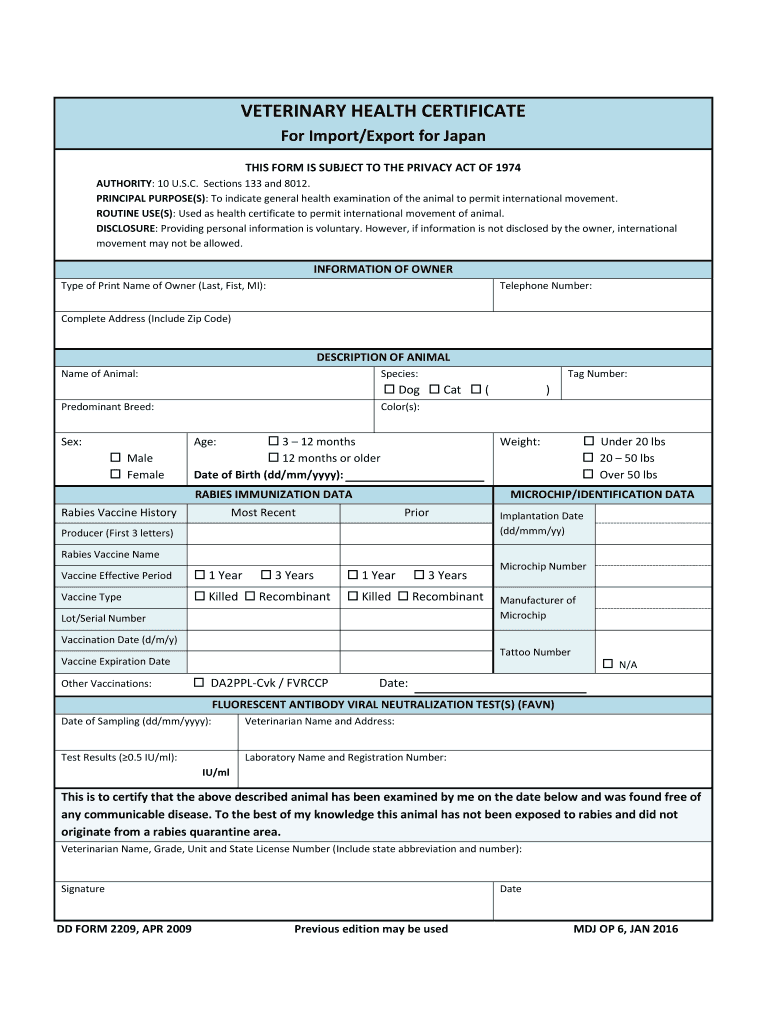  Mdj Op Form 2209 2009-2024
