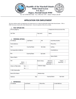 To Download JOB APPLICATION! Announcement Pss Edu  Form