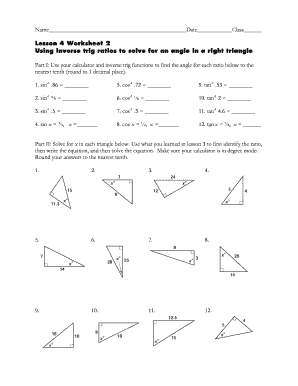 Trigonometric Ratios Lengths S1  Form