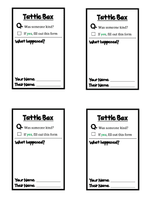 Tattle Form Printable