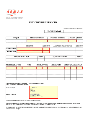 Carganet Armas  Form