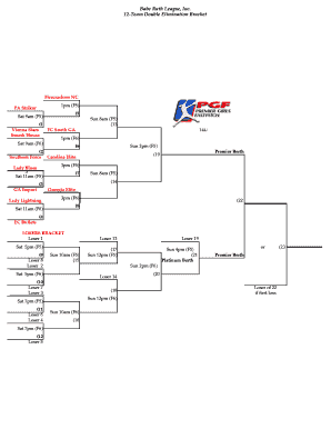 12 Team Double Elimination Bracket  Form