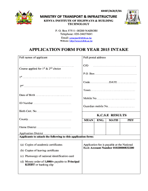 Ngong School of Plant Operator Fee Structure  Form