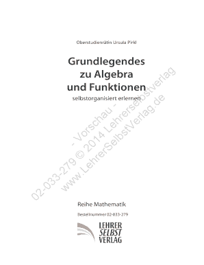 Grundlegendes Zu Algebra Und Funktionen Selbstorganisiert Erlernen  Form