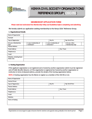Cso Application Form