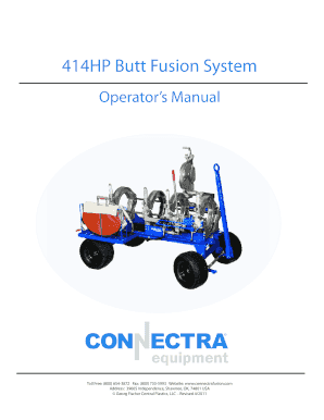 Connectra 414 HP Operator&amp;#39;s Manual Connectra Fusion  Form