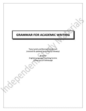 English Grammar for Academic Writing PDF  Form