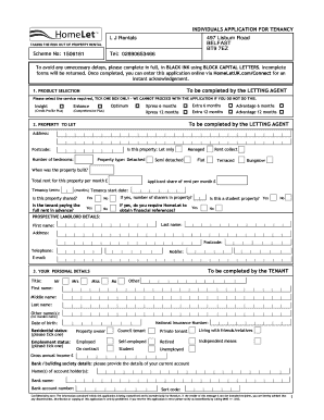 Lj Rentals Application Form