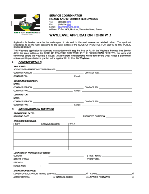  WAYLEAVE APPLICATION FORM V1 BLandmatrixb 2012