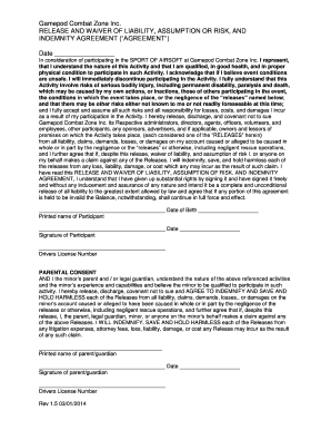 Gamepod Combat Zone Waiver  Form