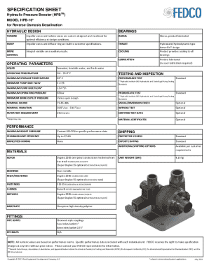 Hydraulic Pressure Booster Hpb PDF  Form