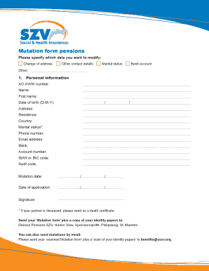 Szv Forms