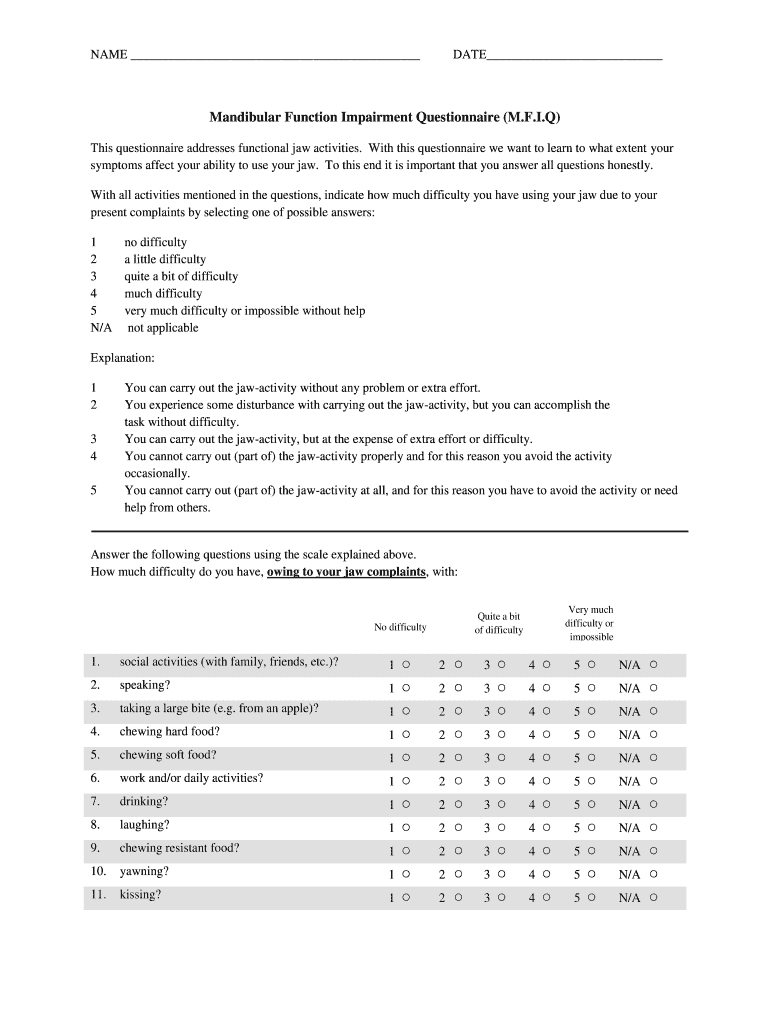 Mfiq  Form