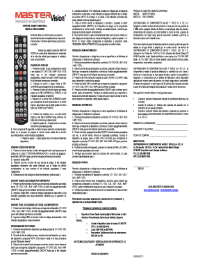 Control Master Rm 3sk Codigos  Form