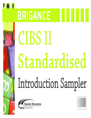 Brigance Cibs Ii Sample Report  Form