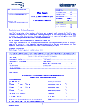 Employee Med Track Questionnaire GoCare Read Write Gocare  Form