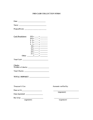 Cash Collection Form