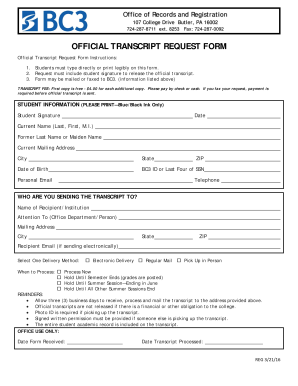  Transcript Request Form Revised  LSUA Online  LSU Alexandria 2016