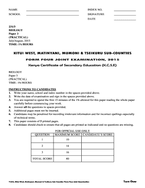 Biology Practical PDF  Form