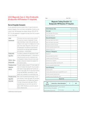 Acls Case Scenarios PDF  Form