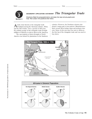 Geography Application Movement the Triangular Trade  Form