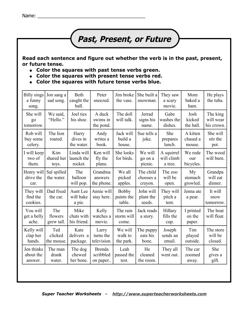 Verb Tenses  Form