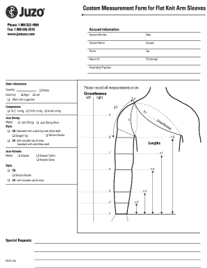 Juzo Custom Order Form