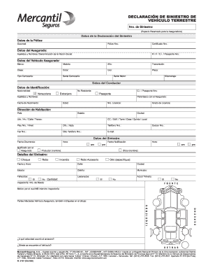 Hoja De Siniestro Vehicular  Form