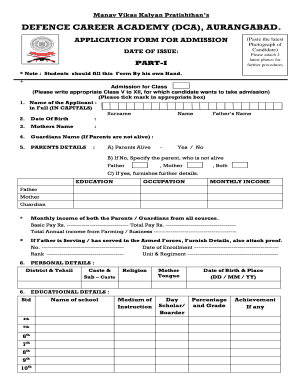 Dca Aurangabad  Form