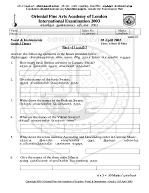 Ofaal Exam Past Papers  Form