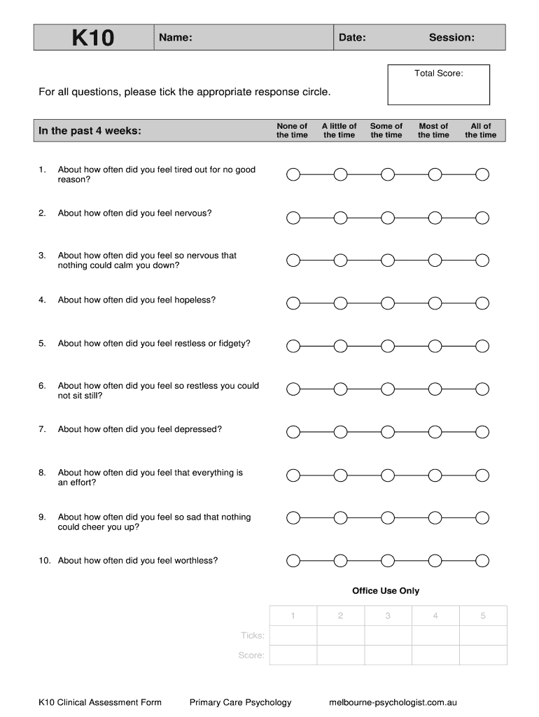 K10 PDF  Form