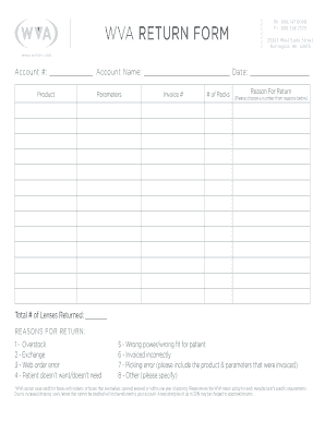 WVA RETURN FORM Ph 8007479000Fx 800298