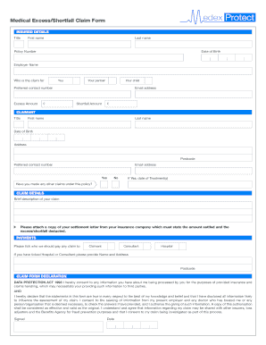 Medex Claim Form