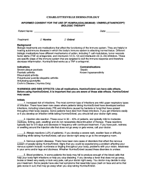 Biologic Consent Form Charlottesville Dermatology