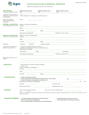 Contract Overname Kpn  Form