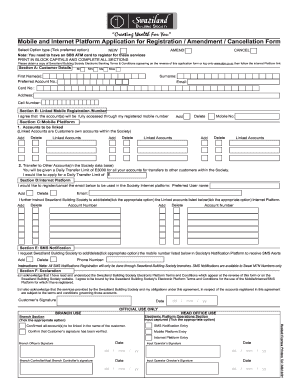 Swaziland Building Society App Form