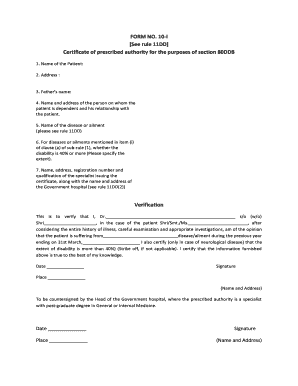 Form 10i Income Tax