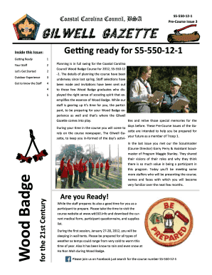 Gilwell Gazette Template  Form