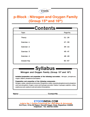 Nitrogen Family  Form