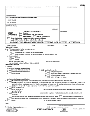 DE 140 Editable and Saveable California Judicial Council Forms