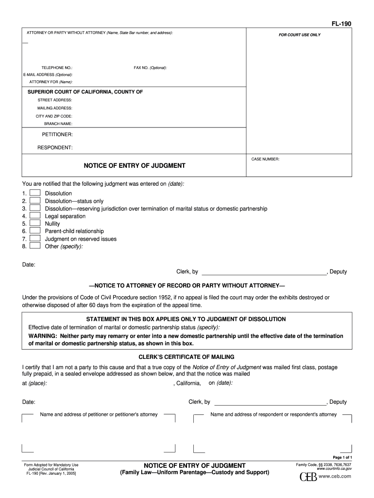 Fl 190  Form